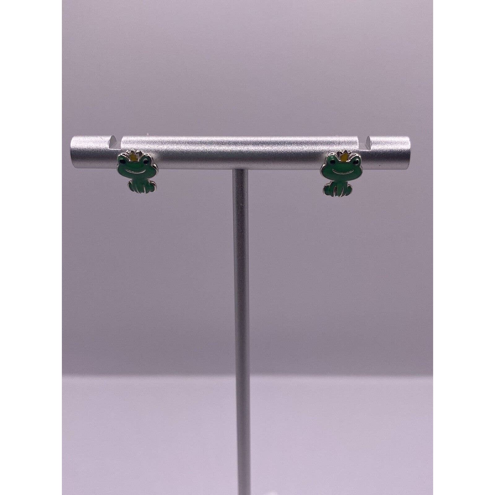 Frog Sterling Silver Earrings Design S925